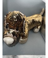 Dan Dee Sequin Dachshund Weiner Dog Plush Gold/Copper Sequin - $665.24 MXN
