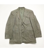 Oscar De La Renta Blazer Sport Coat Suit Jacket Brown Gray Silk Wool 40R - $14.10