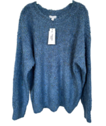 Calvin Klein Jeans Women&#39;s Crewneck Fuzzy Pullover Sweater Size XL Storm... - £15.56 GBP
