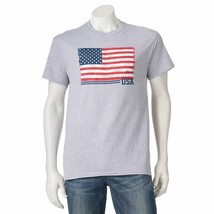 4th of July USA Men&#39;s T-Shirt Gray Size XL Patriotic America Freedom Lib... - £9.34 GBP