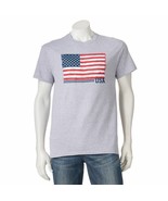 4th of July USA Men&#39;s T-Shirt Gray Size XL Patriotic America Freedom Lib... - £9.28 GBP