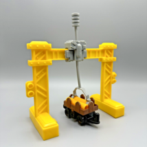 Fisher Price GeoTrax Tracktown Railway Cargo Crane Loader With 2 Pipes A... - £6.28 GBP