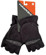Hawke&amp;Co Men&#39;s Winter Mitten Gloves Fleece Ribbed Convertible S/M Charcoal - $282.06 MXN