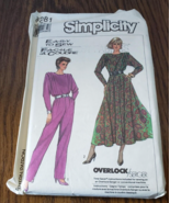 Simplicity 8281 Pattern Dress Jumpsuit Size 10 12 14 Misses - £6.23 GBP