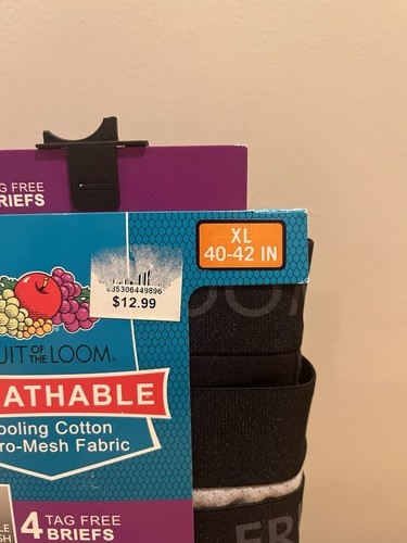 Fruit of the Loom Men's Breathable Cooling Cotton Mesh Fabric Briefs 4 Pack XL Item image 2