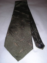 Kenneth Cole Sage Green Leaves Men Neck Tie - $10.00