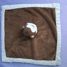 Tiddliwinks Brown Monkey Plush Baby Lovey Security Blanket 13x13 - $7.85