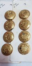 Vtg Metal Buttons 8 UNKNOWN CREST JACKET SLEEVE 18mm Reproduction A7 - $8.55