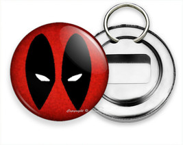Deadpool Red Face Mask Super Hero Comics Beer Soda Bottle Opener Key Ring Gift - £11.68 GBP