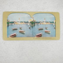 Antique 1904 St. Louis World&#39;s Fair Louisiana Purchase Stereoview Grand Basin - £15.97 GBP