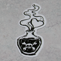 Deadly Love Potion Skull and Crossbones Poison Sticker - £1.76 GBP