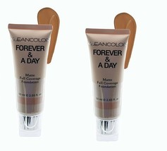 Foundation KLEANCOLOR Forever &amp; A Day Matte Full Coverage Mahogany 2 Pac... - $184.35 MXN