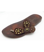 Blowfish Sz 6 M Brown Thong Leather Women Sandals - £15.53 GBP