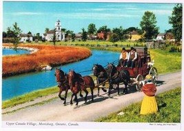 Ontario Postcard Morrisburg Upper Canada Village Stagecoach - £1.68 GBP