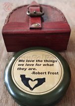 Poem Pocket Compass with Lovely Quote of Robert Frost II (Antique Military Comma - £35.96 GBP