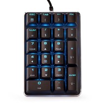 Mechanical Numeric Keypad GATERON Brown Switch Wired Ice Blue Backlight Gaming K - $53.99