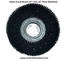 14&quot; Hard Floors Scrub Brush Nylon Shower Feed  ( Fits 16&quot; Floor Machine)  - $142.10