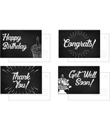 Chalkboard Assorted POSTCARDS (32 Pack) - Happy Birthday - Get Well Soon... - $14.84
