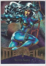 N) 1995 Fleer Marvel Metal Trading Card Silver Sable #40 - £1.57 GBP