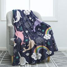 Jekeno Narwhals Gifts Blanket For Adult Kids, Narwhals Throw Blankets Gifts For - $41.99