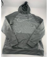Nike Sweatshirt Mens Medium Gray White Standard Fit Pullover Hoodie Swoo... - €21,11 EUR