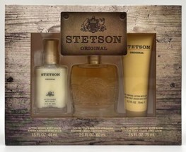 Stetson Original Gift Set-Men&#39;s Collector&#39;s Edition Cologne,After Shave &amp; Lotion - £34.83 GBP