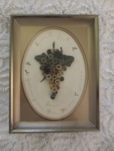 Gold Framed &amp; Oval Matted 3-D GRAPE QUILLING ART with Gal. 5:22,23 - 6&quot; ... - £7.99 GBP