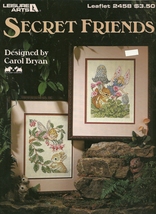 Secret Friends Cross Stitch Pattern Leaflet 2458 Leisure Arts  - $6.99