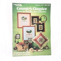 Country Classics From Vanessa Ann Cross Stitch Leaflet 1983 Leisure Arts... - $14.84