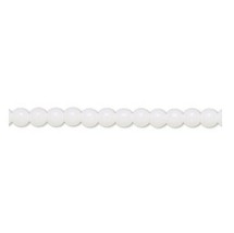 100 Opaque White Czech Round Druk Glass 4mm Spacer Strand Beads - £3.15 GBP