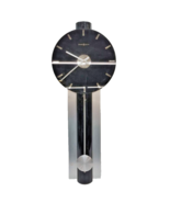 Howard Miller Hudson Wall Clock 625-403 Contemporary Black Nickel Pendul... - £99.16 GBP