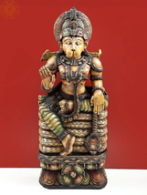 36&quot; Hanuman Sitting on His Tail | Wooden Hanuman | Lord Hanuman idol |Home Decor - £958.42 GBP