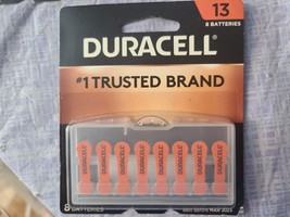 Duracell Hearing Aid Batteries with Easy-Fit Tab, Size 13, 8 Pack,  Exp: 3/ 2023 - $4.49