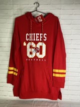 Ultra Game NFL Kansas City Chiefs Womens XL Tunic Hoodie Pullover Sweatshirt NEW - £59.35 GBP