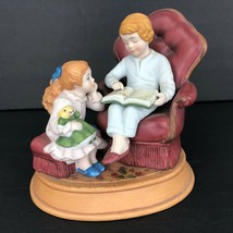 Vintage 1983 Avon Enjoy Night Before Christmas Porcelain Figurine Mom Child Read - $34.99