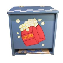 Wooden Microwave Popcorn Bag Holder 9” x 7.5” Blue Unassembled - £19.03 GBP