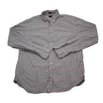 J Crew Shirt Mens L White Checkered Button Down Long Sleeve Collared Top - $19.68