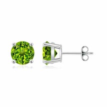 ANGARA 7MM Natural Peridot Stud Earrings for Women in 925 Sterling Silver - £127.91 GBP+