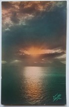 RPPC Beautiful Ocean Sunset Sunrise Tinted Fotocelere Torino Photo Postcard M28 - £14.91 GBP