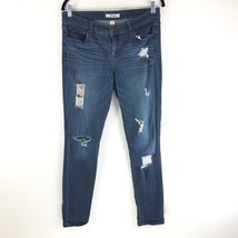 Refuge Womens Jeans Skinny Dark Wash Distressed Stretch Size 6 - £7.67 GBP