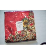LADY&#39;S HEAD SCARF 2PK MULTICOLORS   RED GOLD BLACK GOLD 35&#39;&#39; - £7.79 GBP