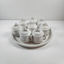 17 Pc Mottahedeh Design Musee des Arts Pot de Crème Cups pots Serving Tr... - £146.05 GBP