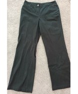 Chico&#39;s Chino Pants Women 1.5 Black l Straight Leg Stretch button back P... - £13.35 GBP