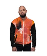 New Bomber Jacket Unisex XS-3XL Full Zip Pockets Orange and Black Fall H... - £32.29 GBP+