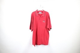 Vintage 90s Adidas Mens XL Faded Spell Out Collared Golf Polo Shirt Cotton Red - £27.36 GBP