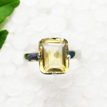 925 Argent Sterling Citrine Bague Handmade Bijoux Gemstone Ring Cadeau p... - £34.01 GBP