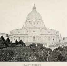 Saint Peter&#39;s Cathedral Rome 1906 Roman Renaissance History Photo Print DWKK25 - $24.99