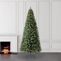 9&#39; Fir Pre-lit Robinson Fir Artificial Christmas Tree 600 LED Warm White... - £260.81 GBP