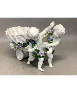 Meissen Germany Porcelain Blanc de Chine Figural Group Cherub Carriage  ... - $173.25