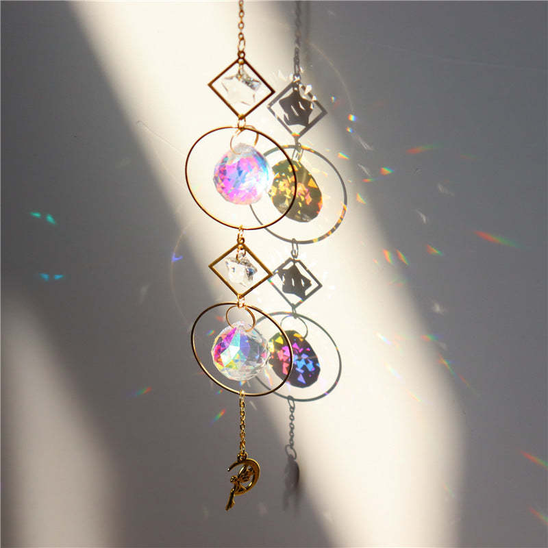 Crystal Wind Chime Star Pendant Sun Suncatcher Decoration Curtain Chande... - $14.60+